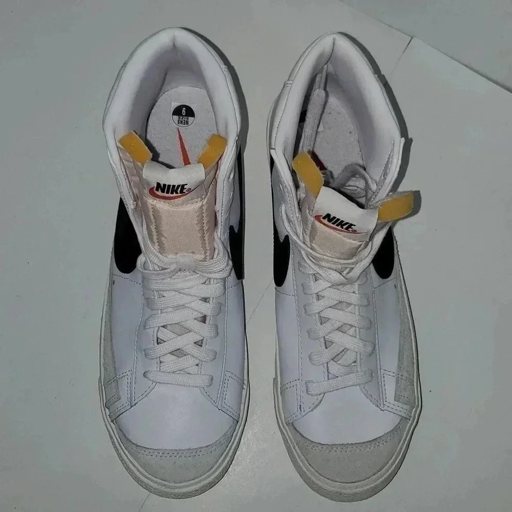 Nike Blazer Mid 77 Vintage White Black BQ6806-100 Mens Size 9